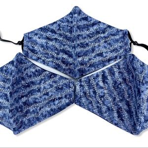 Music Notes Face Mask Adult Reusable Blue